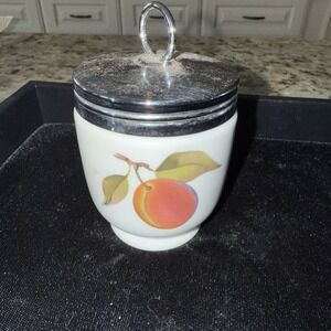 Evesham Gold King Egg Coddler & Lid ROYAL WORCESTER, England Porcelain 4891‎